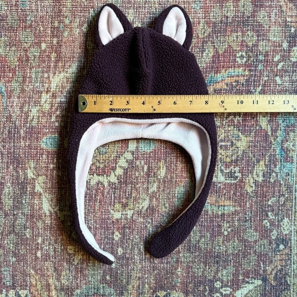 Columbia Baby OS Tiny Animal Purple Sherpa Fleece Earflap Hat with Ears